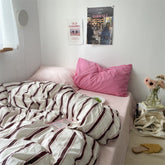 Liam Striped Bedding Set - Pink
